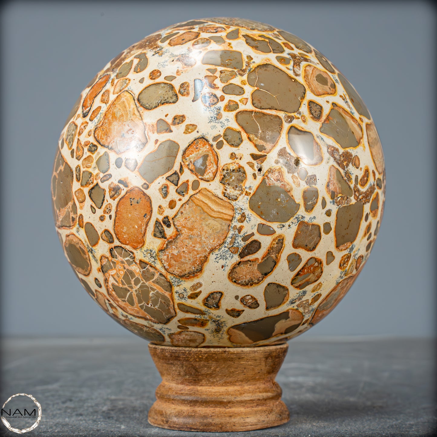 Natürliche Leoparden-Jaspis Kristallkugel - 1481,83g - 105mm