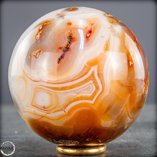 Natürliche Mehrfabige Carneol Kristall Kugel - 568,37g - 76mm