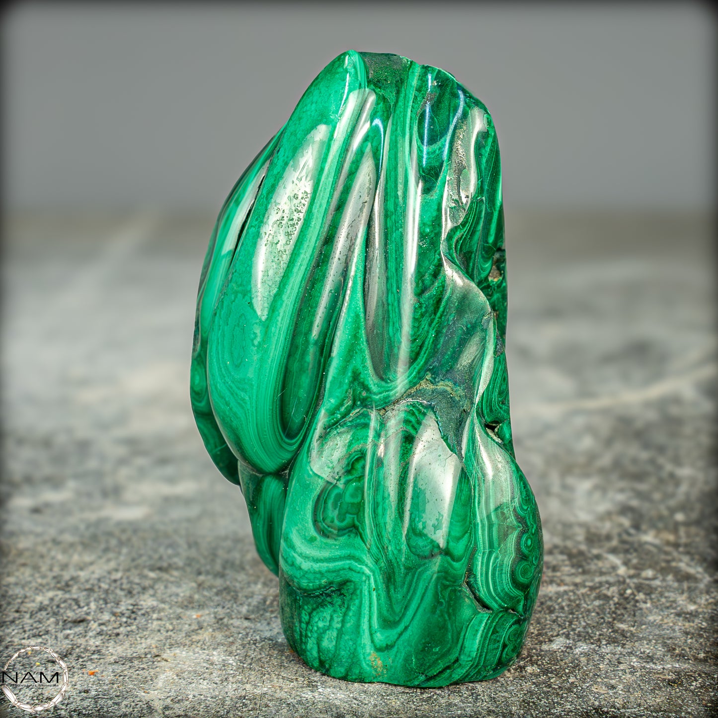 Natürliche Malachit Flamme, Kongo- 259,84g