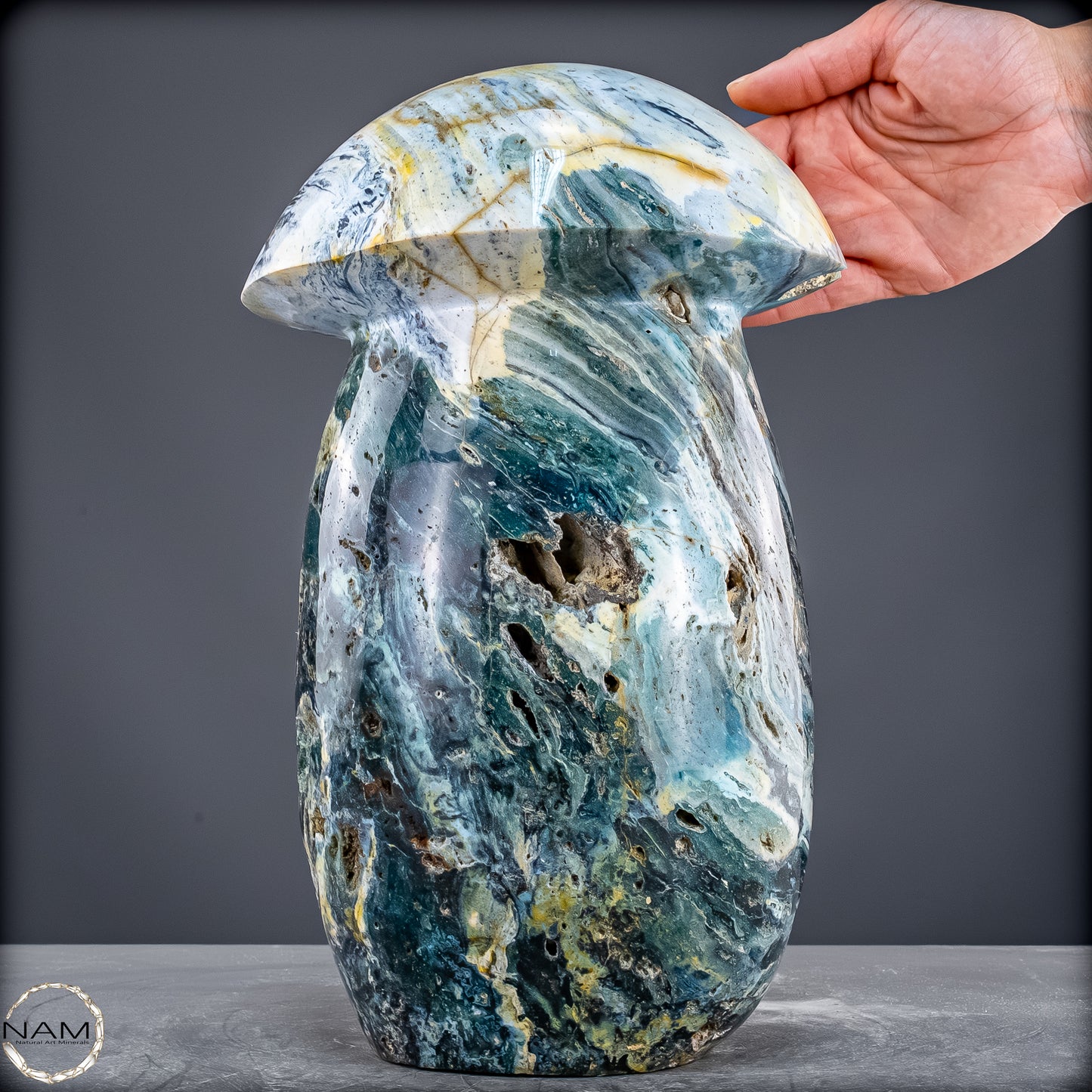 Ocean Jaspis Pilz – monumentale Naturkunst - 11689,77g