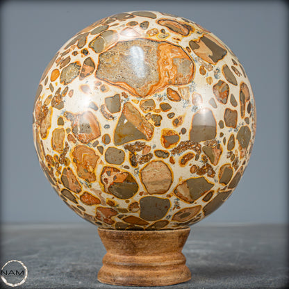Natürliche Leoparden-Jaspis Kristallkugel - 1481,83g - 105mm