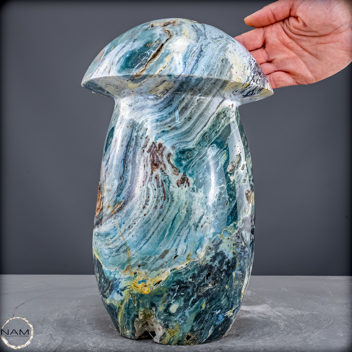 Ocean Jaspis Pilz – monumentale Naturkunst - 11689,77g