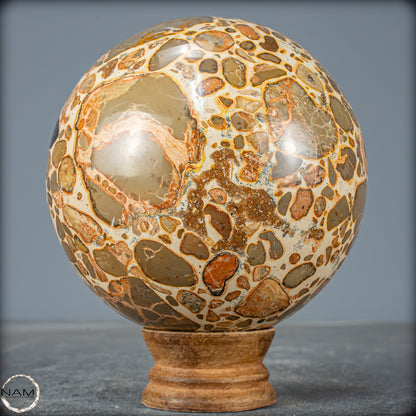 Natürliche Leoparden-Jaspis Kristallkugel - 1481,83g - 105mm