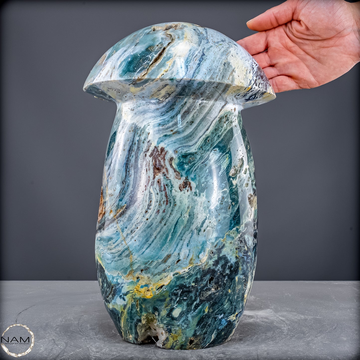 Ocean Jaspis Pilz – monumentale Naturkunst - 11689,77g