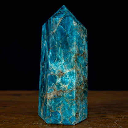 Natürlicher Blauer Apatit Obelisk - 712,68g