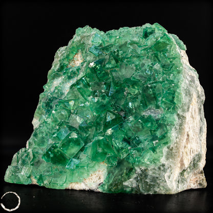 Natürliche Grüner Fluorit Kristalle auf Matrix - 2026,38g