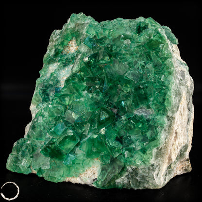Natürliche Grüner Fluorit Kristalle auf Matrix - 2026,38g