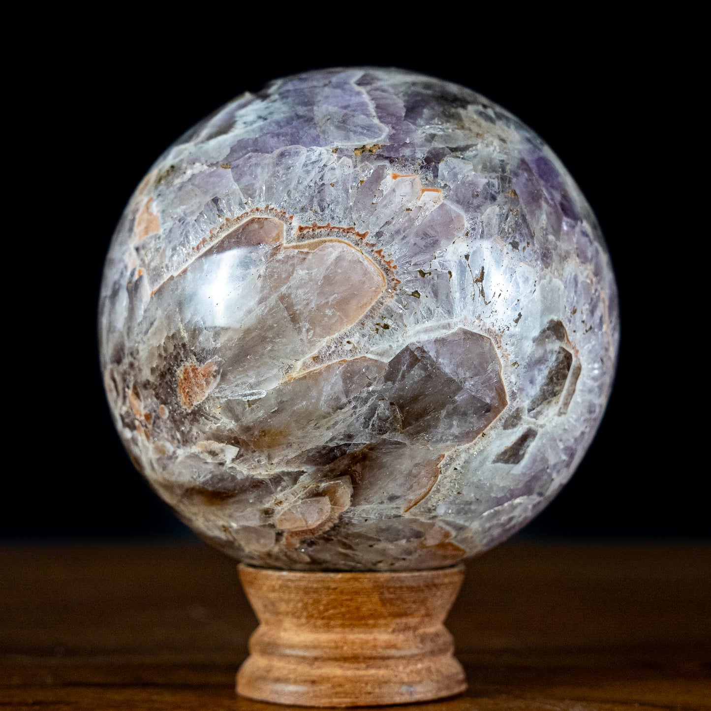 Große Mehrfarbige Amethyst Kugel – 1404,04g – 104mm