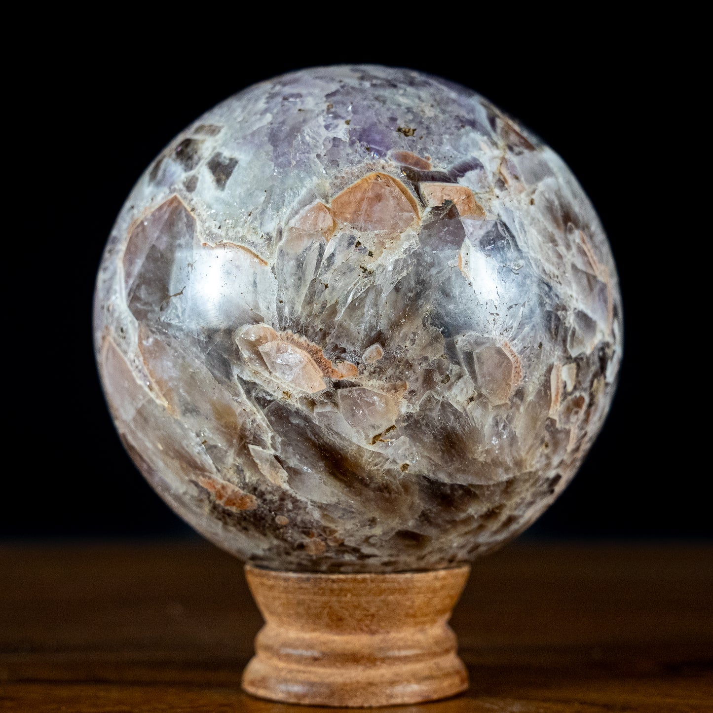 Große Mehrfarbige Amethyst Kugel – 1404,04g – 104mm