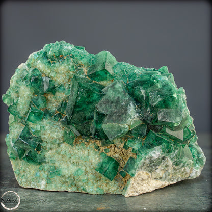 Natürliche Grüner Fluorit Kristalle auf Matrix - 2841,29g