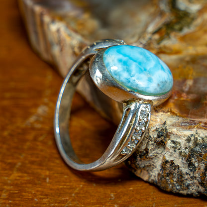 Natürlicher Larimar Ring 925 Silber - 25,65 ct