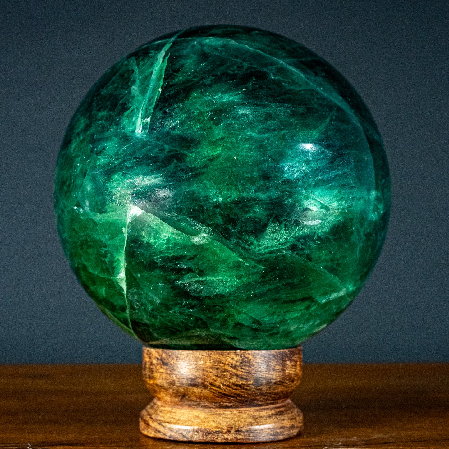 Naturliche Blau-Grüne Fluorit Kugel, China - 5988,74g - 160mm