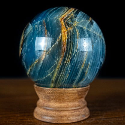 Seltene Natürlich Blaue-Onyx Kugel, Argentinien - 421,55g - 66,96mm