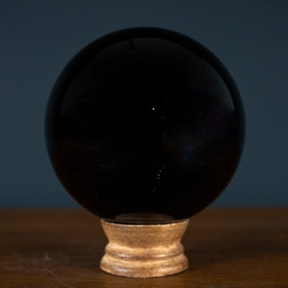 Natürliche Schwarze Obsidian Kugel - 1296,82 - 91,47mm