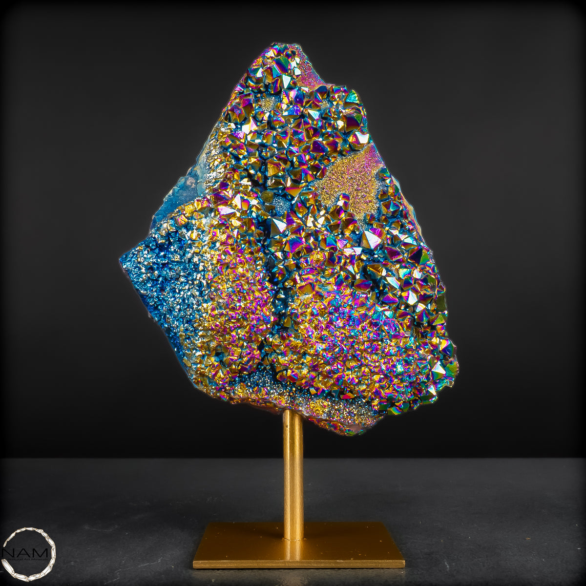 Rainbow Aura Amethyst auf Ständer  –519,95g