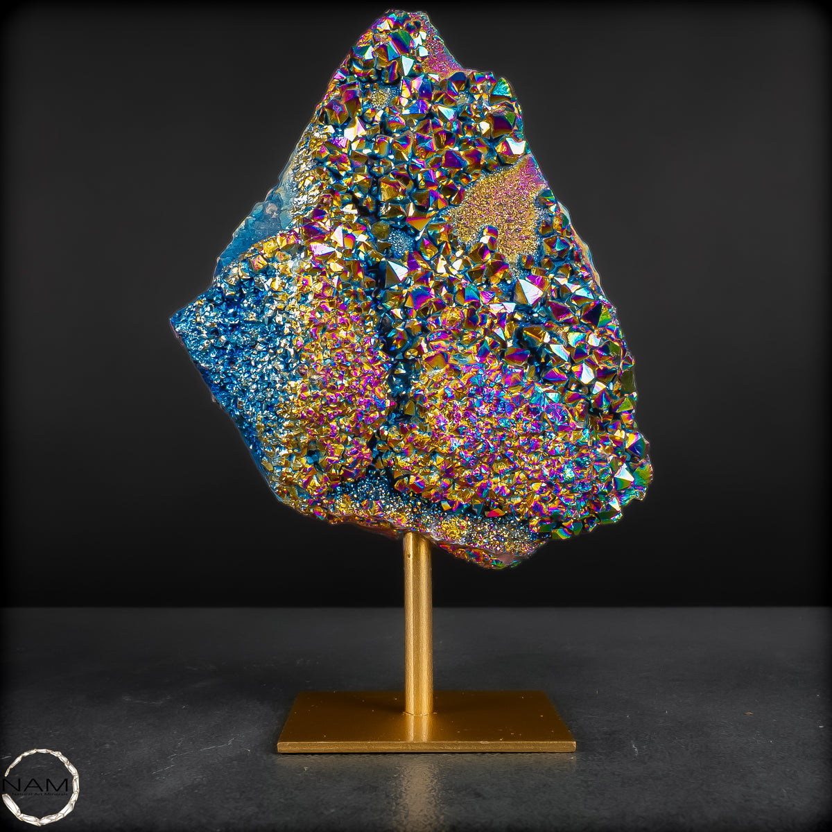 Rainbow Aura Amethyst auf Ständer  –519,95g