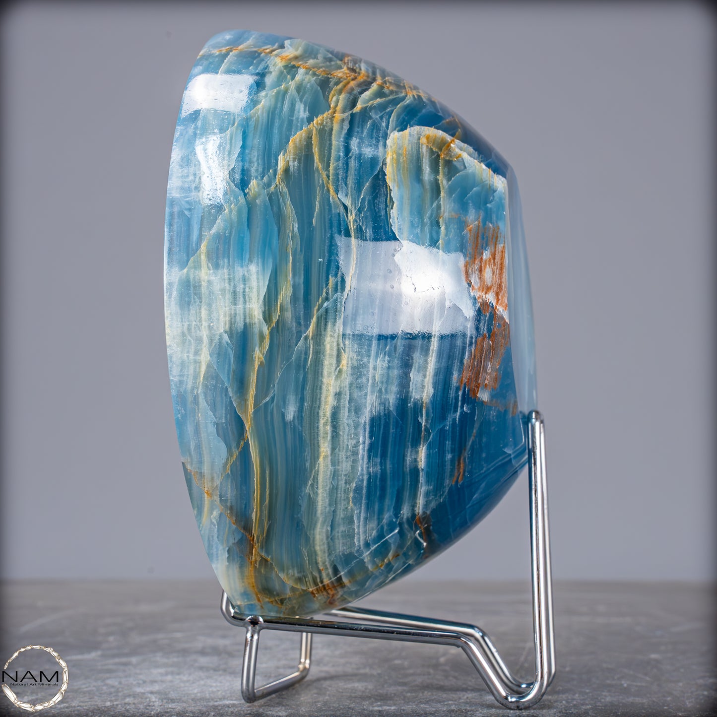 Seltene Natürlich Blaue Onyx-Kristall Schale/Schüssel, Argentinien - 562,79g