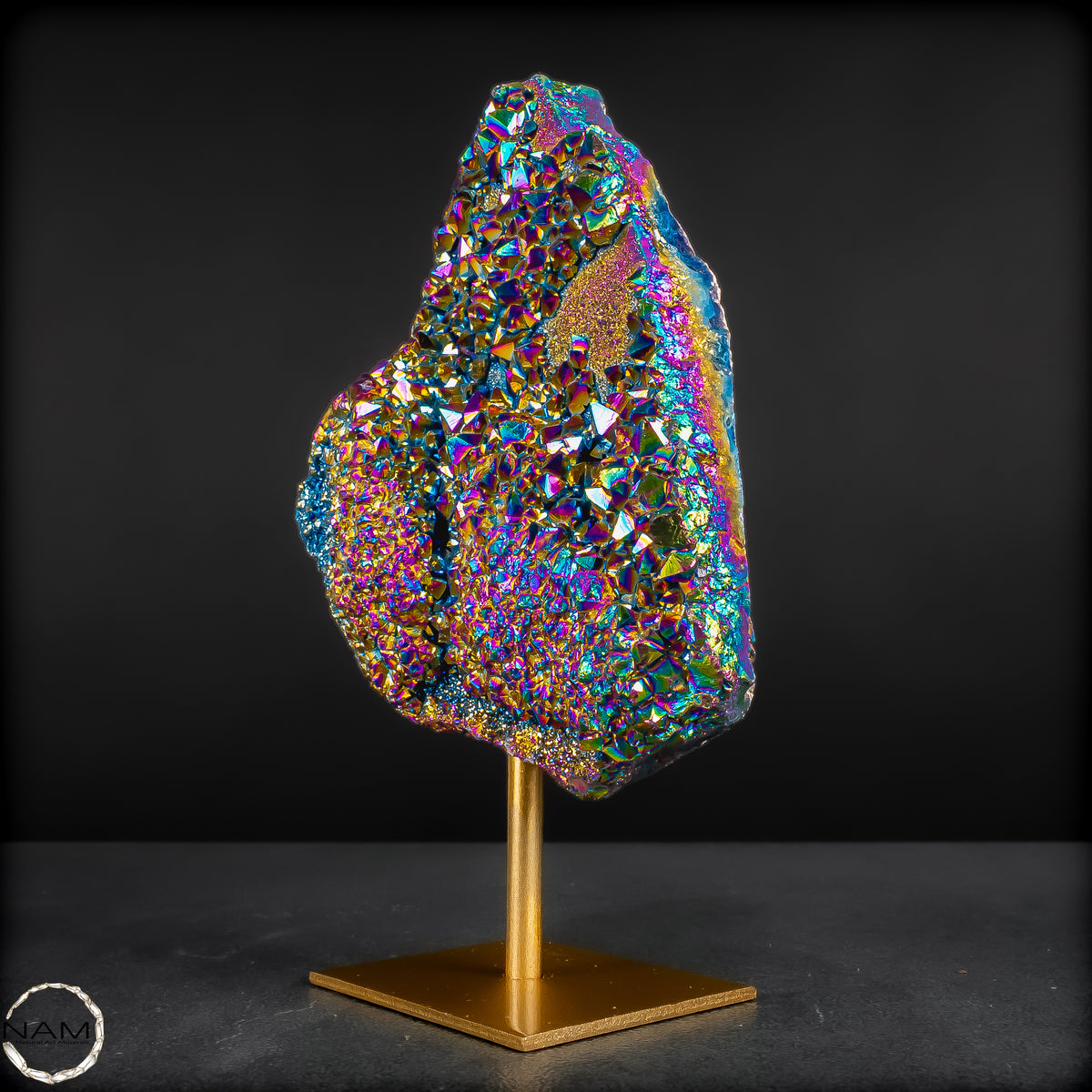 Rainbow Aura Amethyst auf Ständer  –519,95g