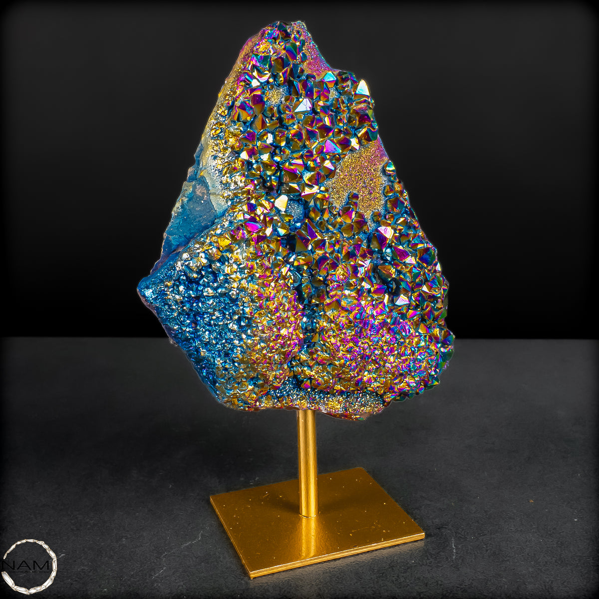 Rainbow Aura Amethyst auf Ständer  –519,95g