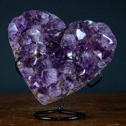 Amethyst Herz Druse auf Ständer  – 1233,91g