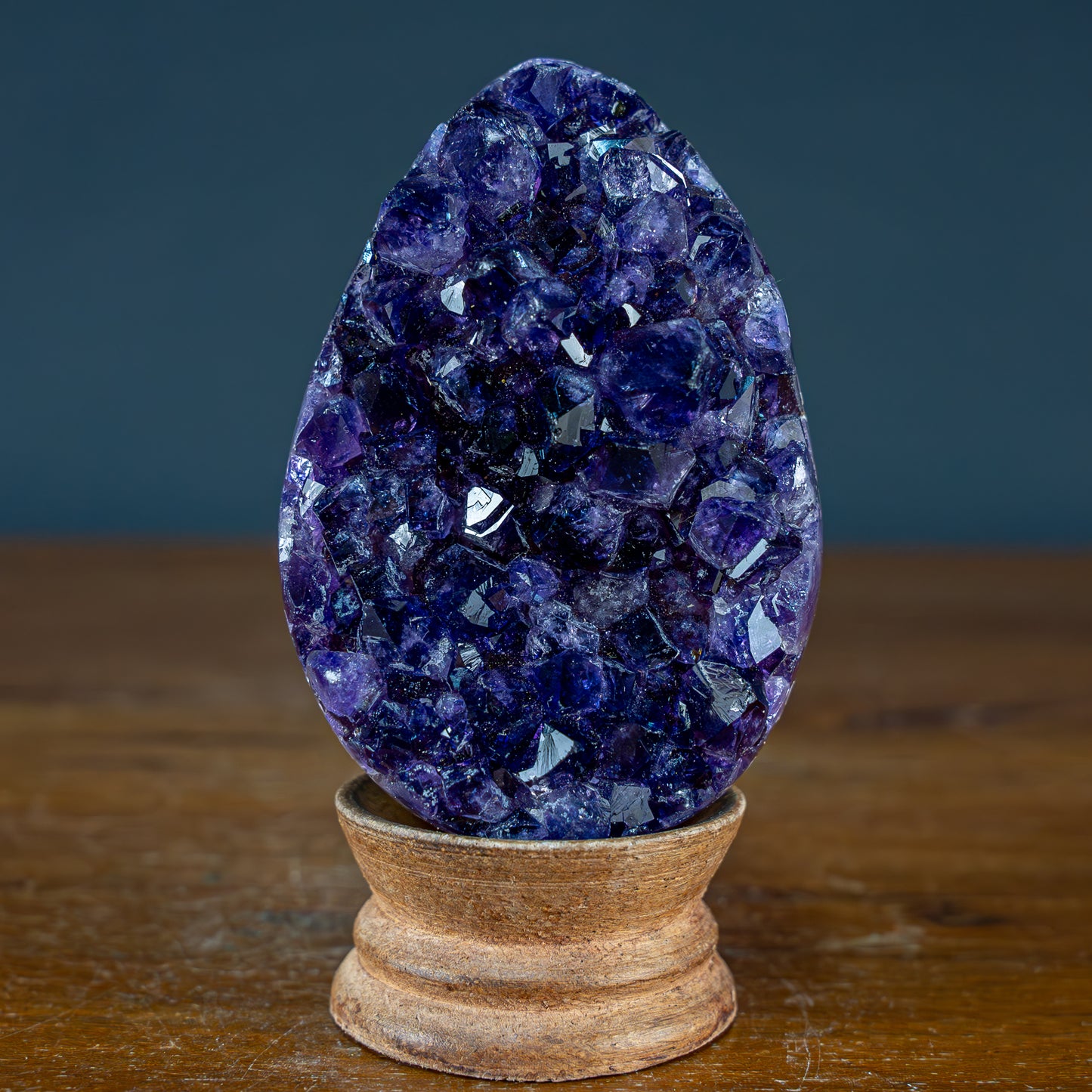 Natürliches Lila Amethyst Kristall Ei Druse  – 290,65g