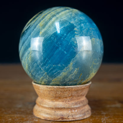 Seltene Natürlich Blaue-Onyx Kristall-Kugel, Argentinien - 332,45g - 61,4mm