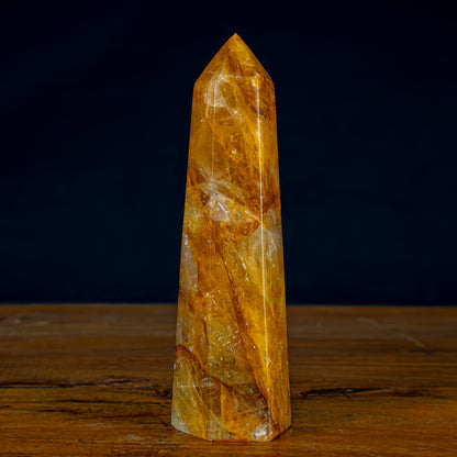 Natürlicher Quarz-Kristall Obelisk "Golden Healer" - 840,71g