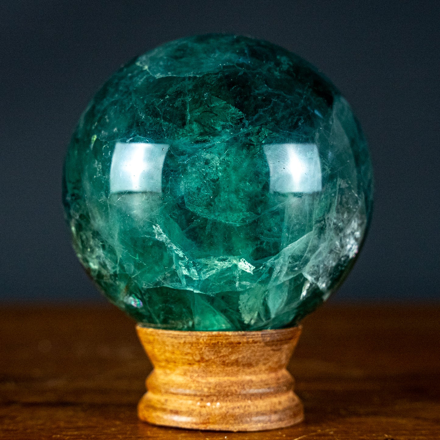 Naturliche Blau-Grüne Fluorit Kugel, China - 850,05g - 80mm