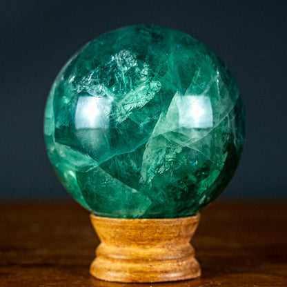 Naturliche Blau-Grüne Fluorit Kugel, China - 850,05g - 80mm