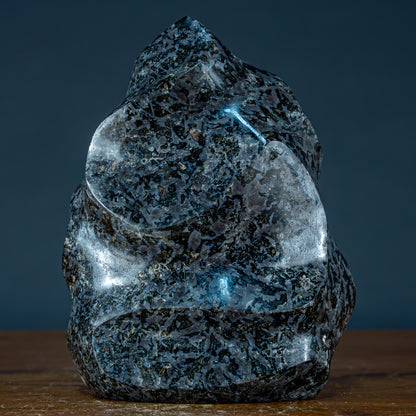 Natürlicher Indigo Gabbro Flamme - 2640,51g