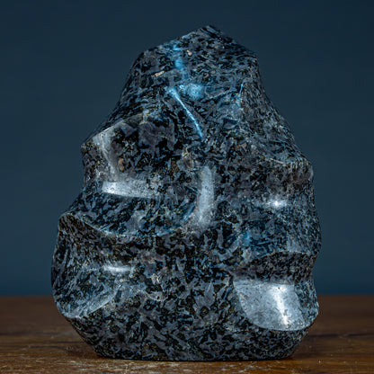 Natürlicher Indigo Gabbro Flamme - 2640,51g