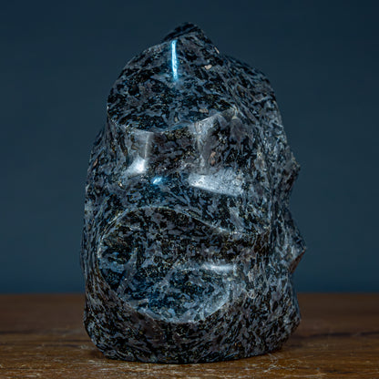 Natürlicher Indigo Gabbro Flamme - 2640,51g