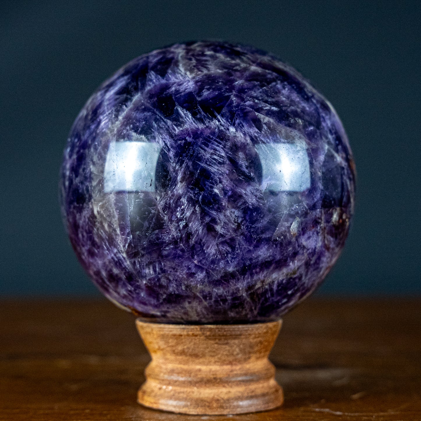 Chevron-Amethyst Kugel aus Bolivien - 866,41g - 85,4mm