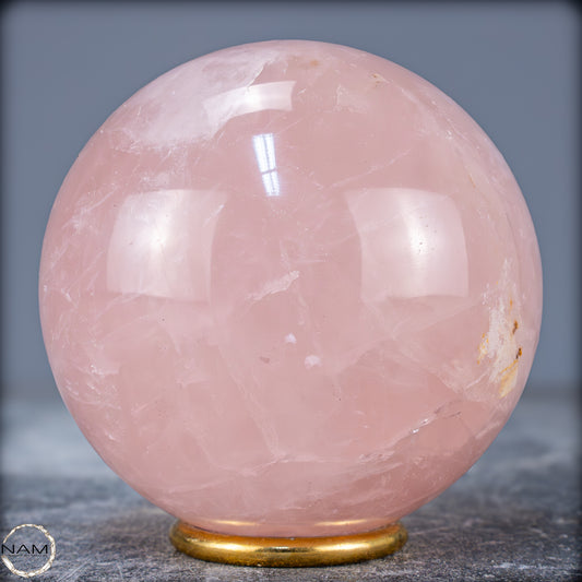 Natürliche Rosenquarz Kristall-Kugel aus Brasilien - 945,08g - 90mm