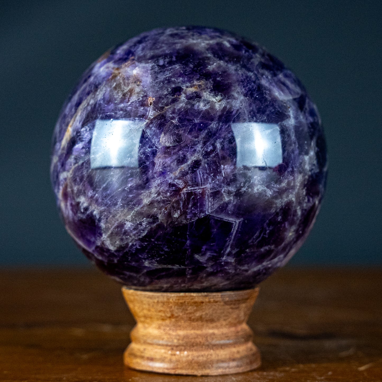 Chevron-Amethyst Kugel aus Bolivien - 866,41g - 85,4mm