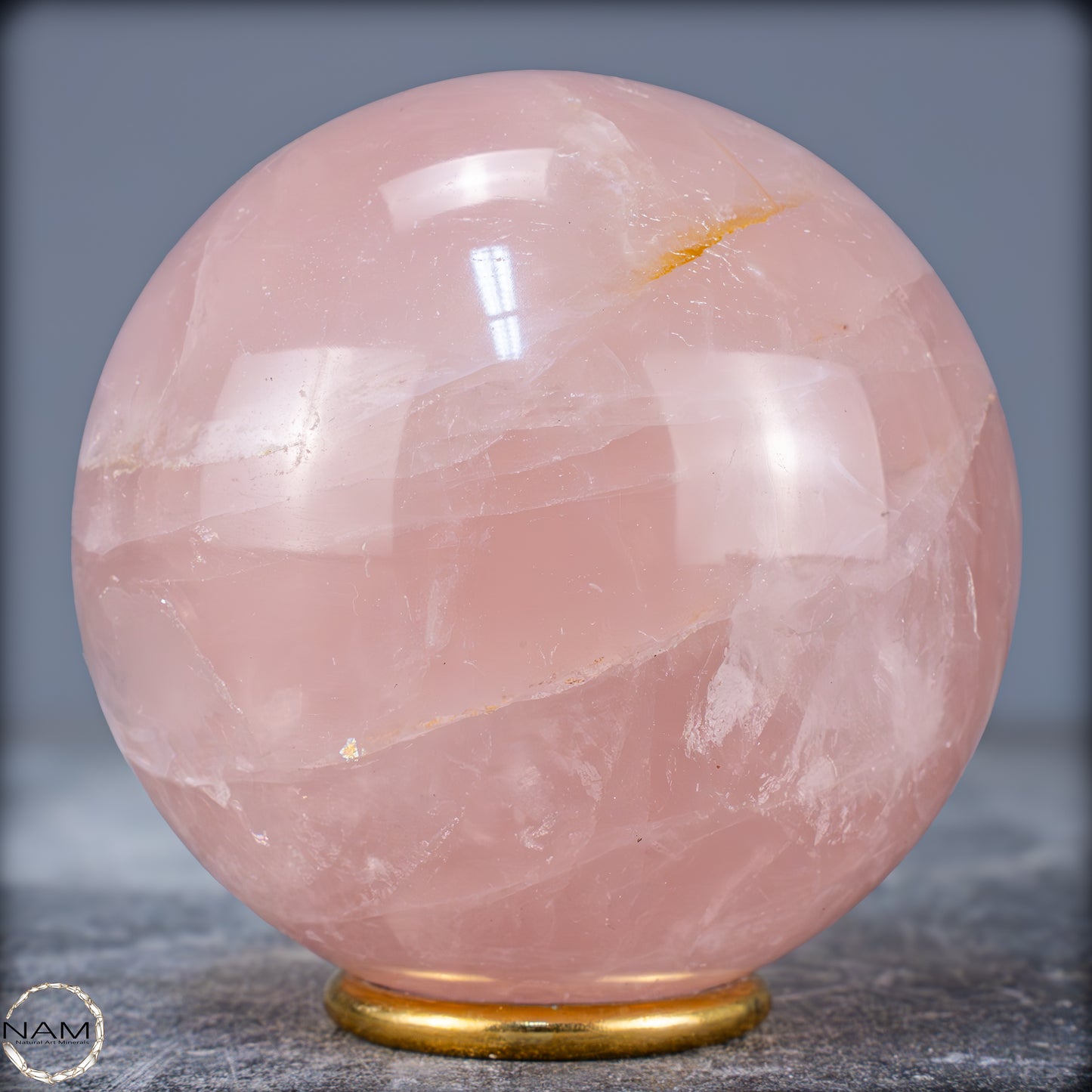 Natürliche Rosenquarz Kristall-Kugel aus Brasilien - 945,08g - 90mm