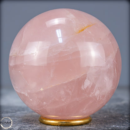 Natürliche Rosenquarz Kristall-Kugel aus Brasilien - 945,08g - 90mm
