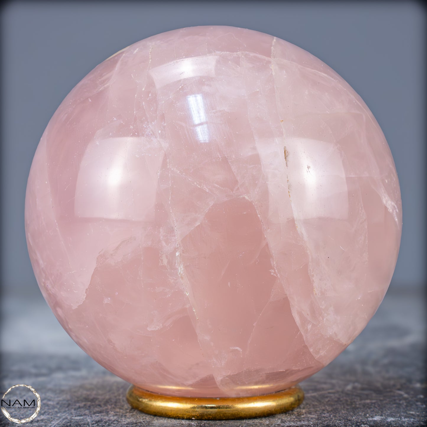 Natürliche Rosenquarz Kristall-Kugel aus Brasilien - 945,08g - 90mm