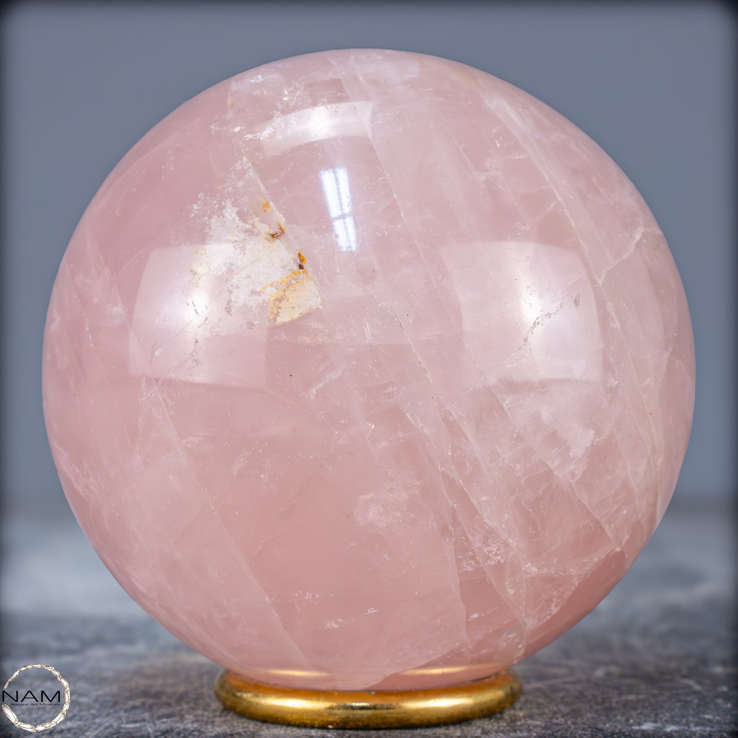 Natürliche Rosenquarz Kristall-Kugel aus Brasilien - 945,08g - 90mm