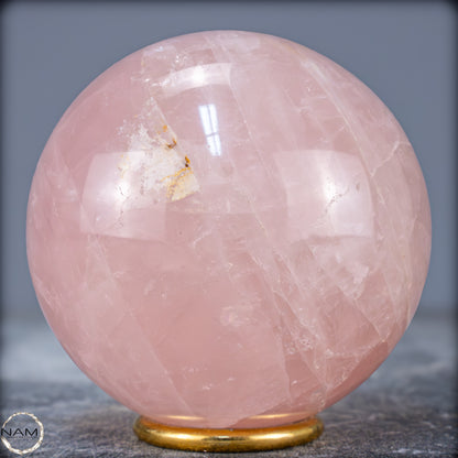 Natürliche Rosenquarz Kristall-Kugel aus Brasilien - 945,08g - 90mm