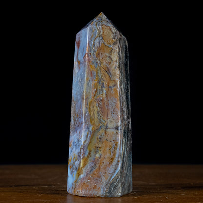 Jaspis-Achat Obelisk - 858,25g - 185x65x52 mm