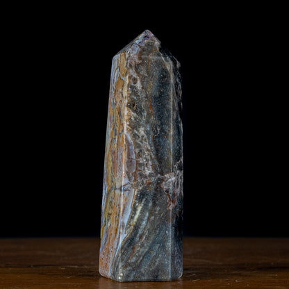 Jaspis-Achat Obelisk - 858,25g - 185x65x52 mm