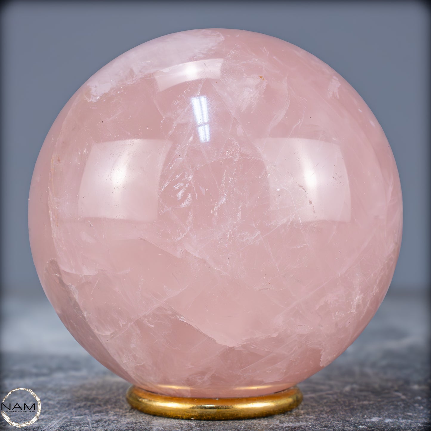 Natürliche Rosenquarz Kristall-Kugel aus Brasilien - 945,08g - 90mm