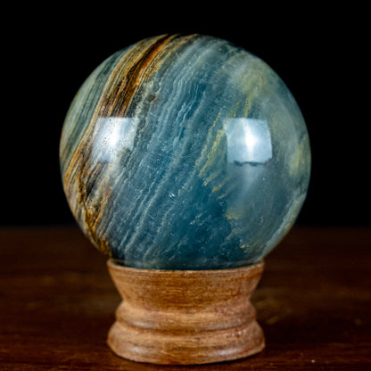 Seltene Natürlich Blaue-Onyx Kugel, Argentinien - 464,84g - 69,45mm