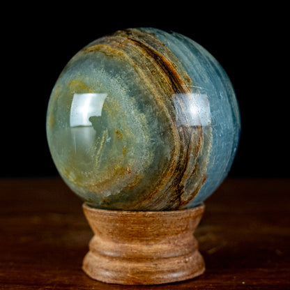 Seltene Natürlich Blaue-Onyx Kugel, Argentinien - 464,84g - 69,45mm