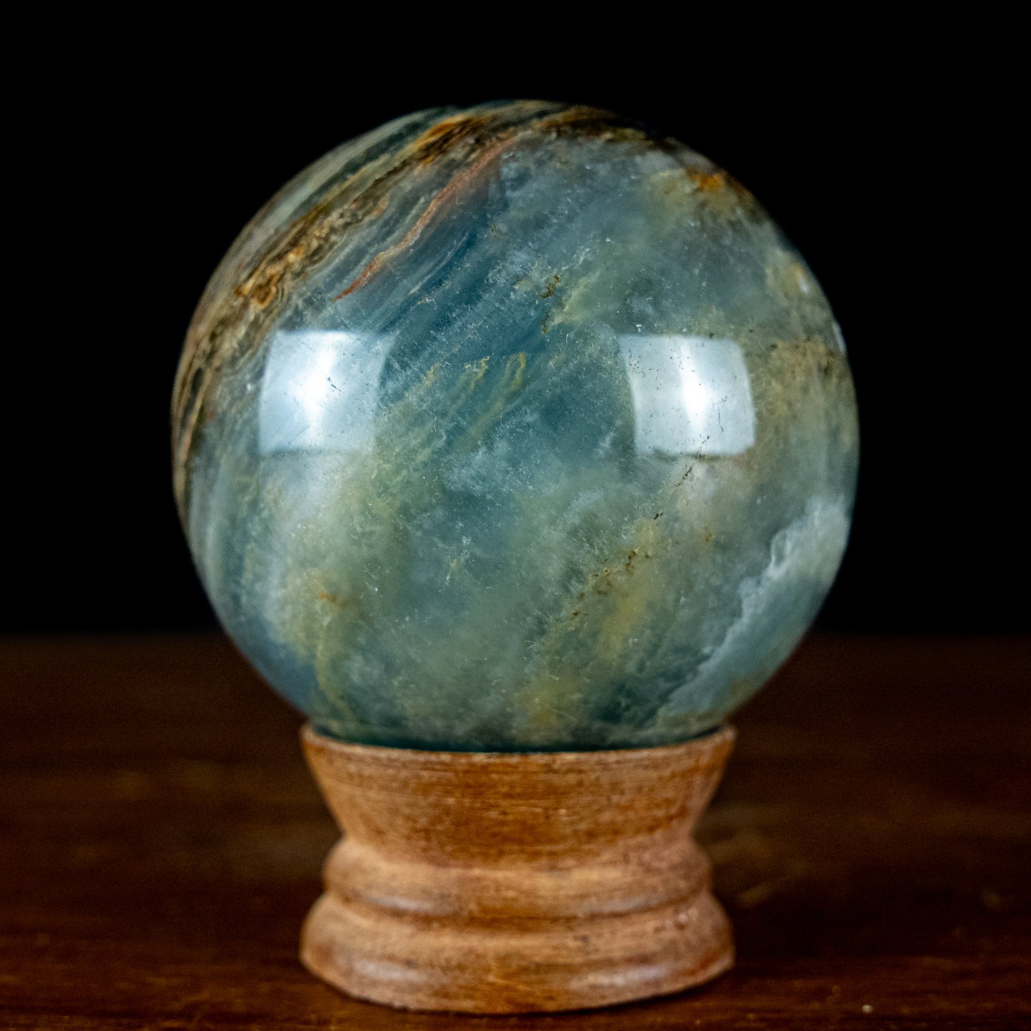 Seltene Natürlich Blaue-Onyx Kugel, Argentinien - 464,84g - 69,45mm