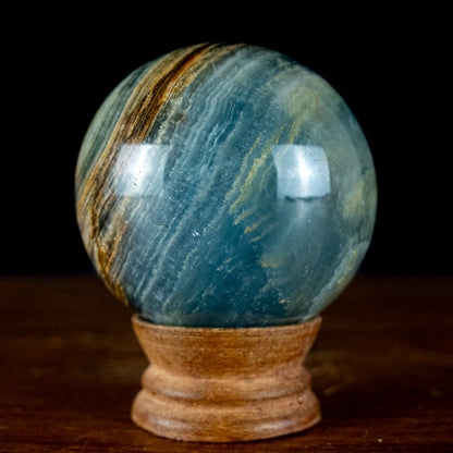 Seltene Natürlich Blaue-Onyx Kugel, Argentinien - 464,84g - 69,45mm