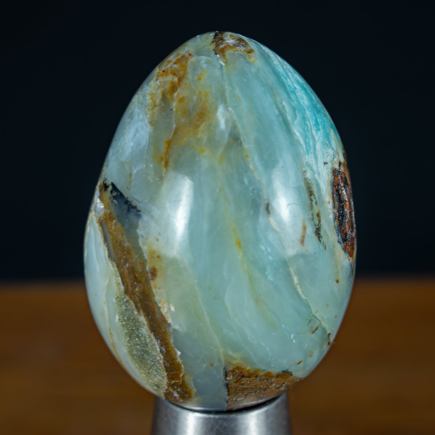 Natürliches Blau-Grünes Opal Ei - 96,77g