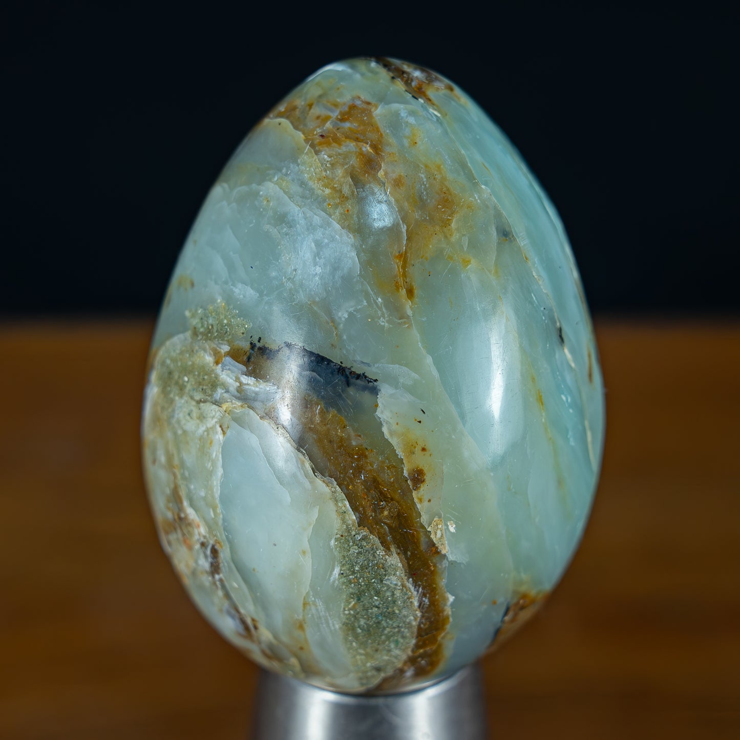 Natürliches Blau-Grünes Opal Ei - 96,77g