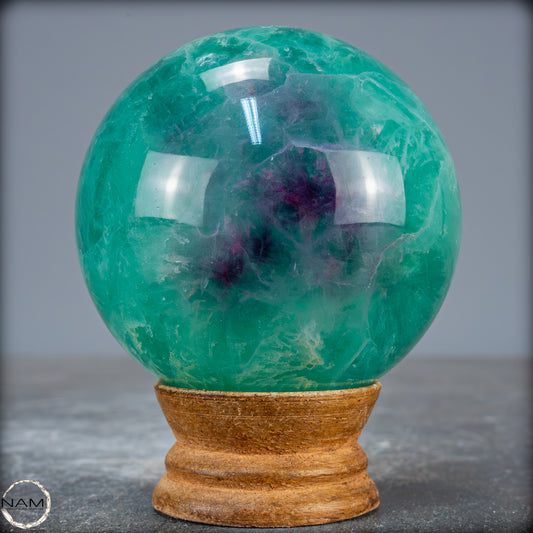 Lila-Grüne Fluorit Kugel, China - 655,18g - 73mm